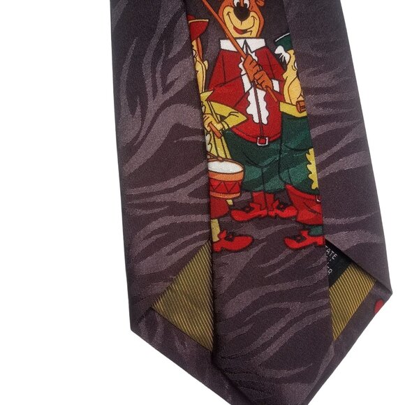 Men's Tie Molto Yogi Bear Patriotic American Flag Fireworks Design Cartoon Tie - Picture 7 of 12